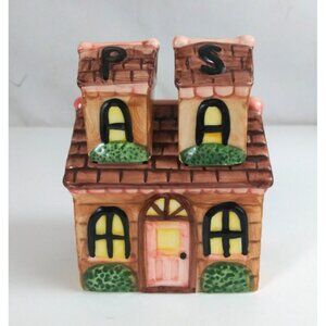 Vintage Alco Shakeables Cottage House Salt & Pepper Shakers #8028